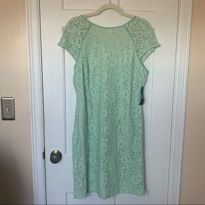 New York & Company Mint Green Lace Shift Dress - Women's size L